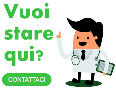 Banner vuoi stare qui con avatar medico