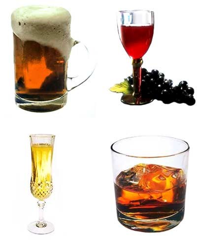 diversi tipi di alcolici