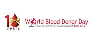 immagine che rappresenta il logo della giornata mondiale della donazione di sangue