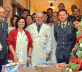 Omaggio di Natale, dalle Fiamme Gialle nuove apparecchiature per i piccoli pazienti del Grassi