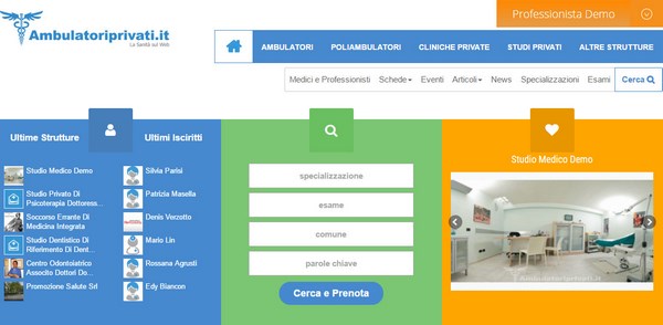 esempio di Struttura in HomePage