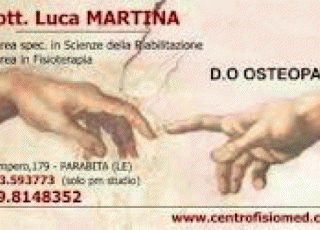 dr Luca Martina Osteopata fisioterapista Laurea spec in Scienze della riabilitazione